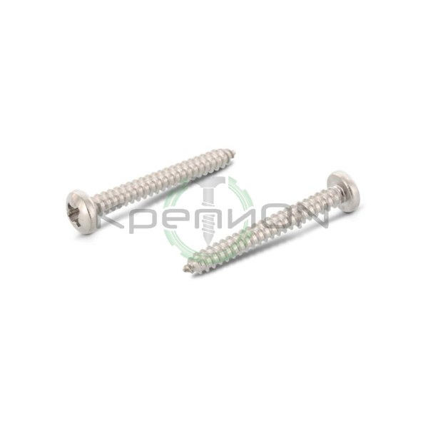 Саморез с полукруглой головкой и острым концом DIN 7981 C / ГОСТ 10621-80 3.5х9.5 нерж. А4 — фото