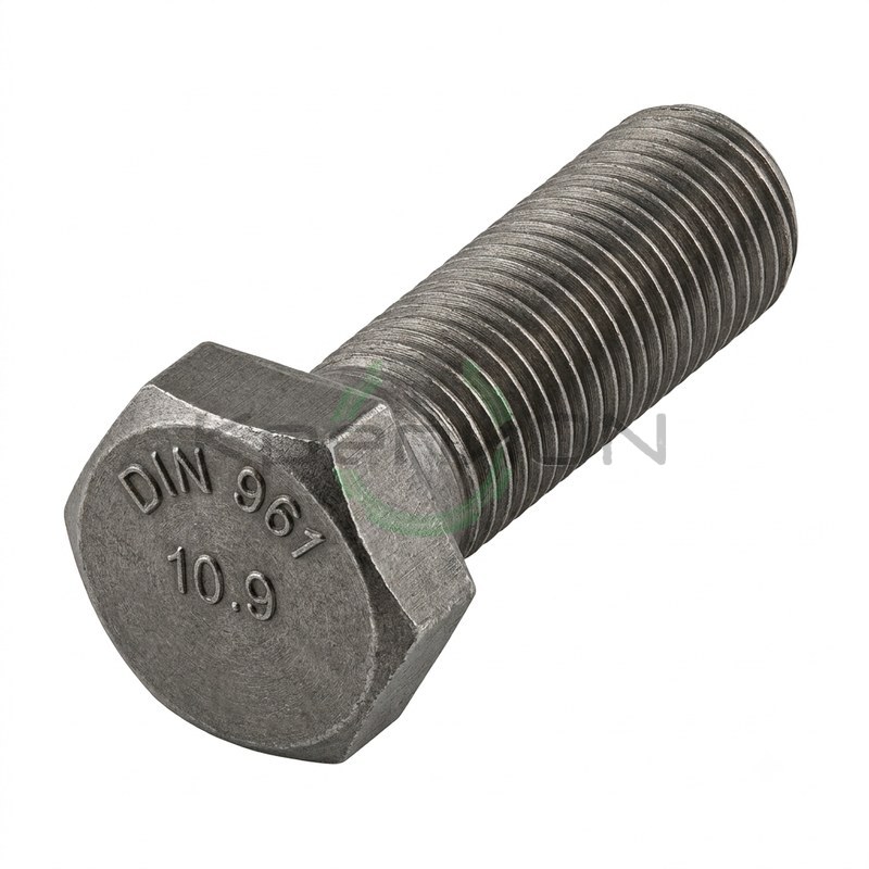 Болт с шестигранной головкой, мелкая резьба, полная DIN 961 М10х1,25х45 (10,9) — фото