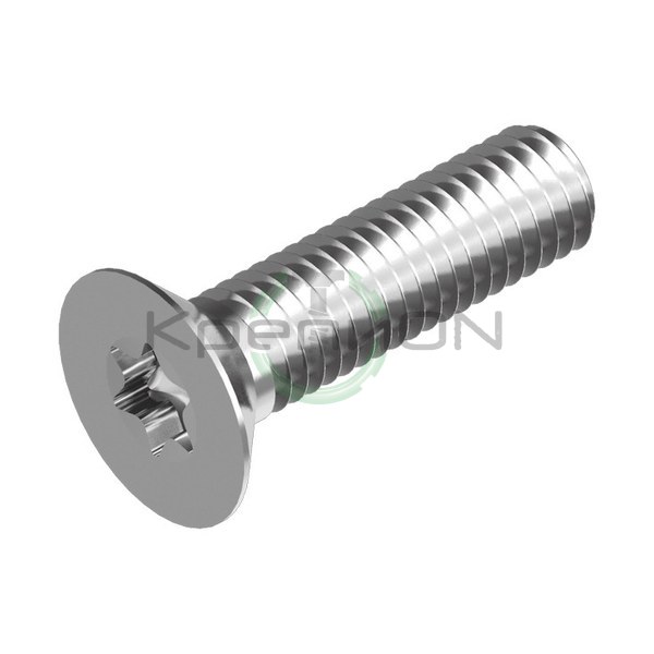 Винт с потайной головкой и шлицем TORX ISO 14581 М3х8 нерж. A2-70 — фото