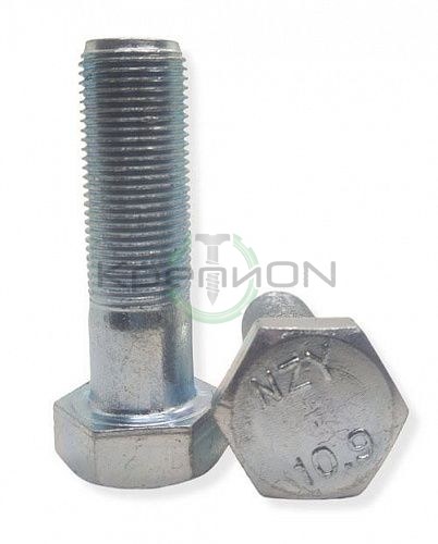 Болт с шестигранной головкой, мелкая резьба, неполная DIN 960 М12х1,5х100 (10,9) цинк — фото