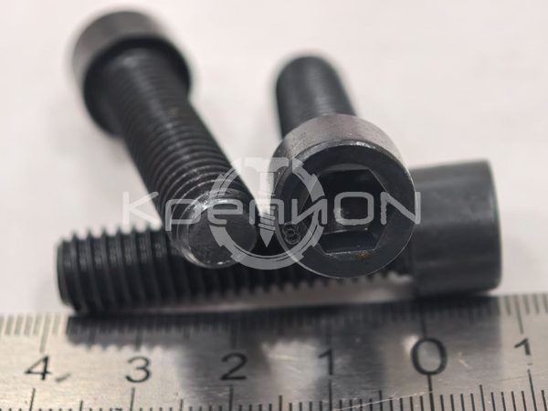Винт с цилиндрической головкой и внутренним шестигранником дюймовый ASME B18.3 / ASTM A574 (форма DIN 912, не аналог) 3/8"-16 UNC × 1 1/2" (38,1 мм) 12.9 чёрный оксид — фото