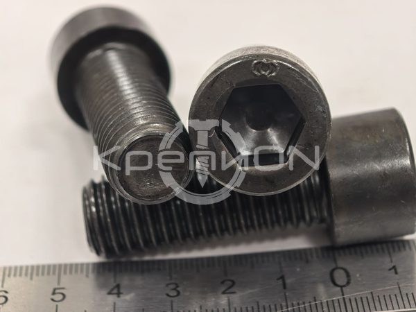 Винт с цилиндрической головкой и внутренним шестигранником дюймовый ASME B18.3 / ASTM A574 (форма DIN 912, не аналог) 5/8"-11 UNC × 1 3/4" (44,45 мм) 12.9 чёрный оксид — фото