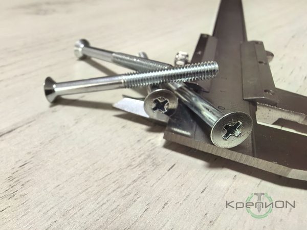 Винт с потайной головкой и крестовым шлицем DIN 965 H / ГОСТ 17475-80 М5х50 цинк — фото